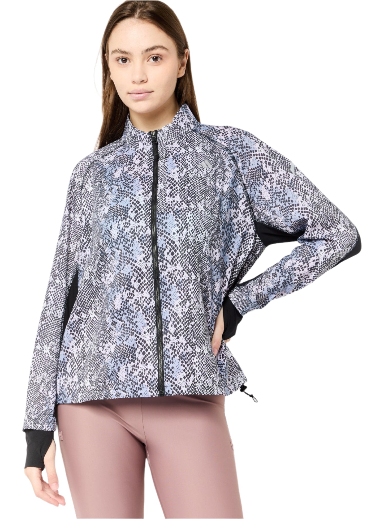 Women Sportswear Fit Long Sleeves Outdoor Jacket, Multicolor