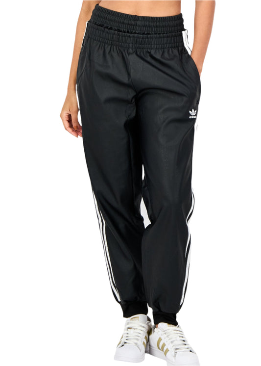 Women Sportswear Fit Drawstring Outdoor Track Pants, Black