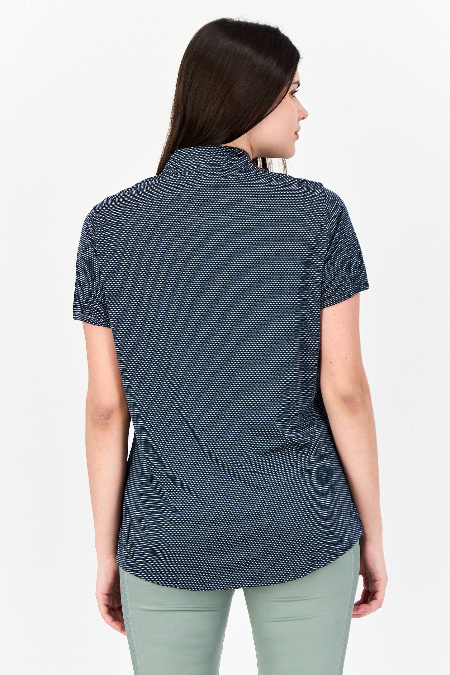 Women Sportswear Fit Short Sleeve Outdoor Polo Shirt, Multicolor,