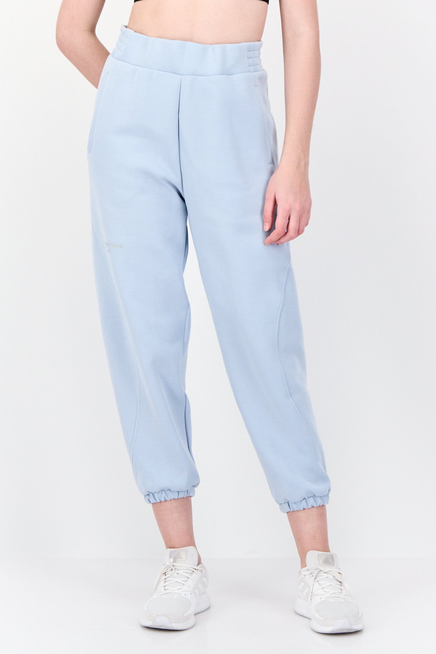 Women Sportswear Fit Embroidered Logo Outdoor Sweatpants, Pale Blue