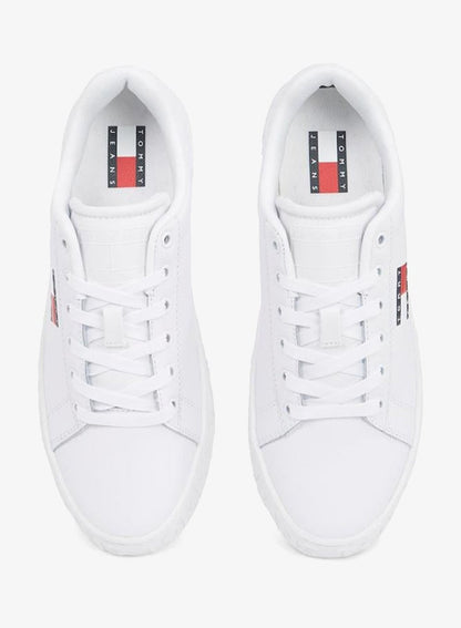 Logo Embossed Contrast Sneakers