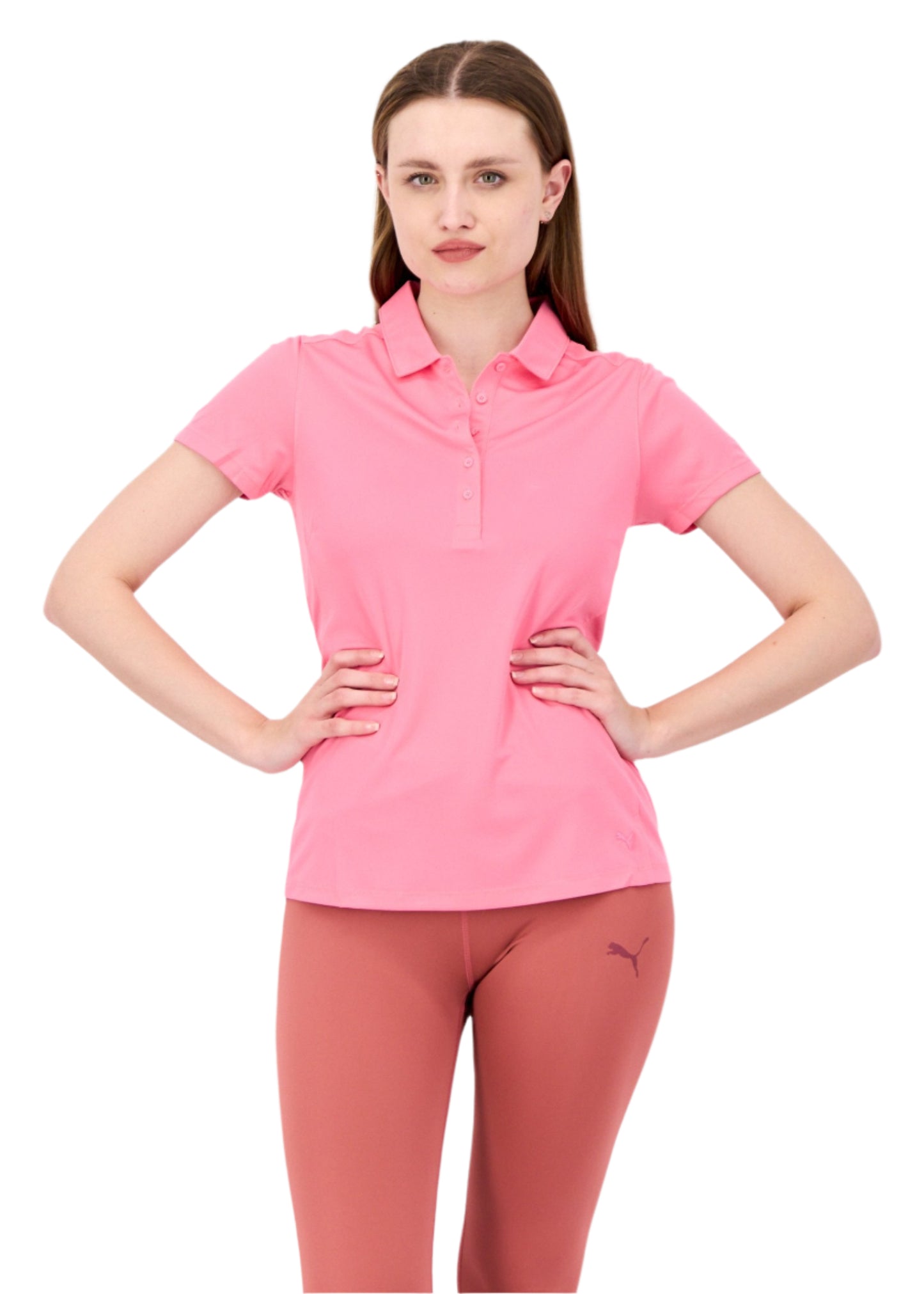 Women Sportswear Fit Short Sleeve Golf Polo Shirt, Pink