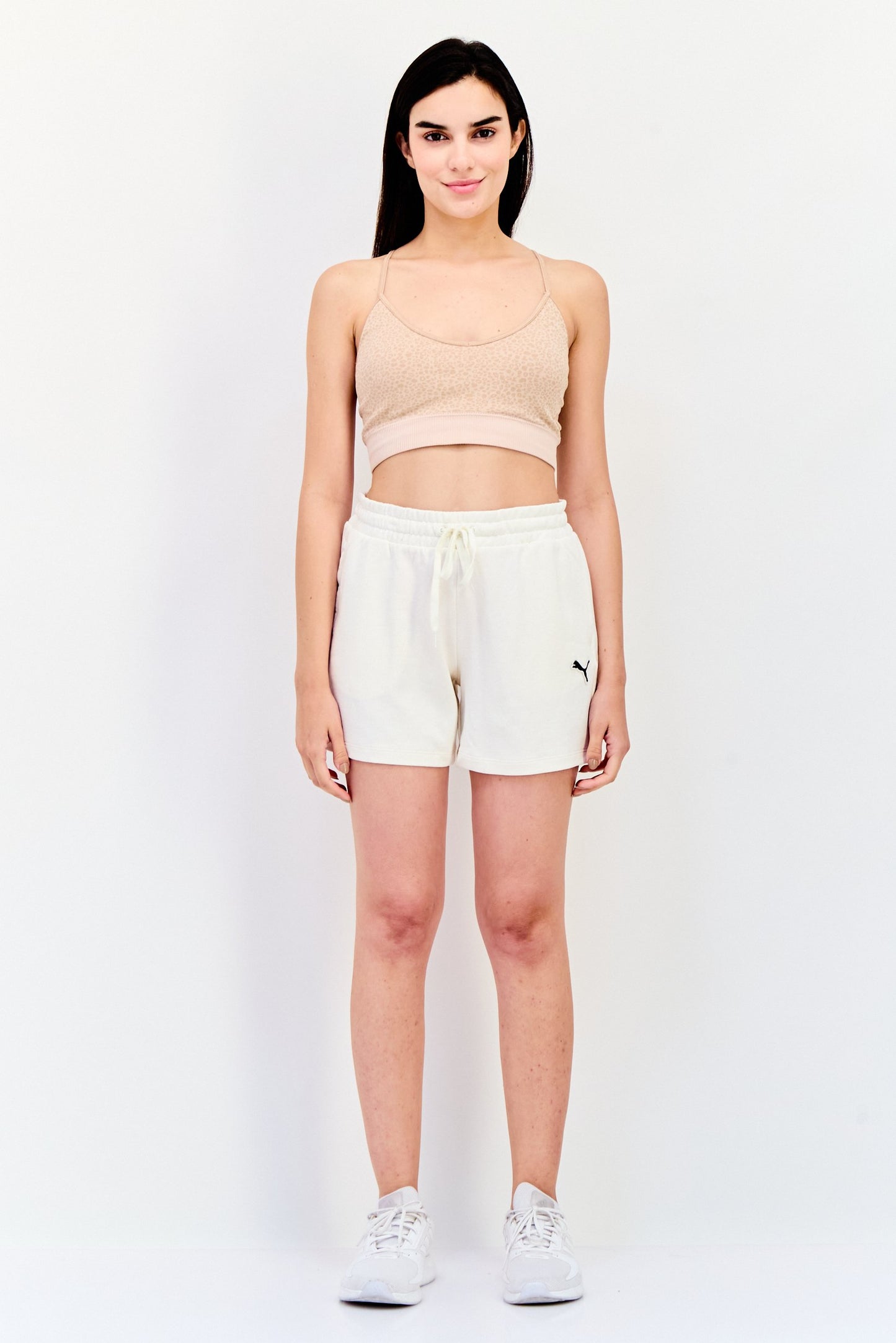 Women Sportswear Fit Embroidered Logo Pull-On Short, White