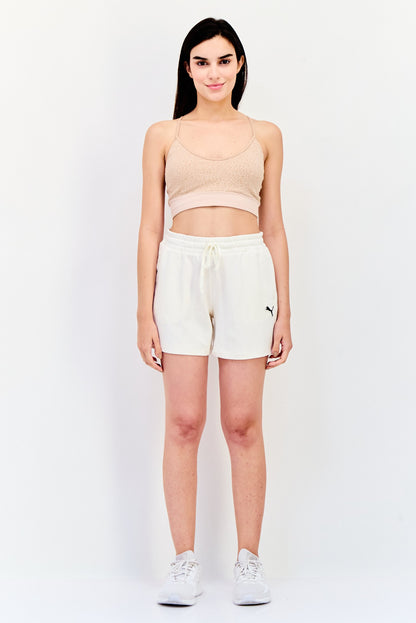 Women Sportswear Fit Embroidered Logo Pull-On Short, White