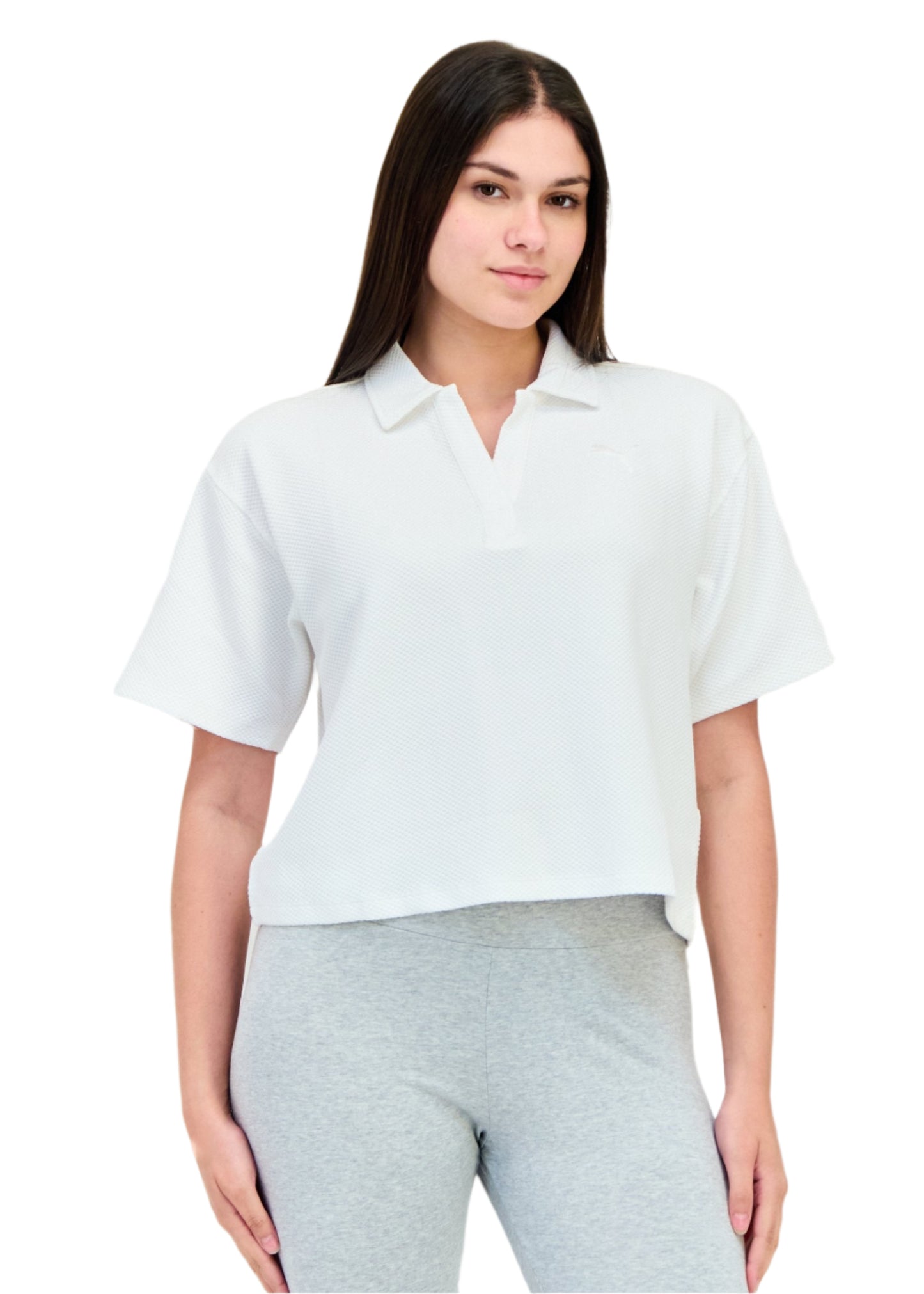 Women Sportswear Fit Short Sleeve Outdoor Polo Shirt, White