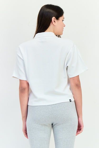 Women Sportswear Fit Short Sleeve Outdoor Polo Shirt, White