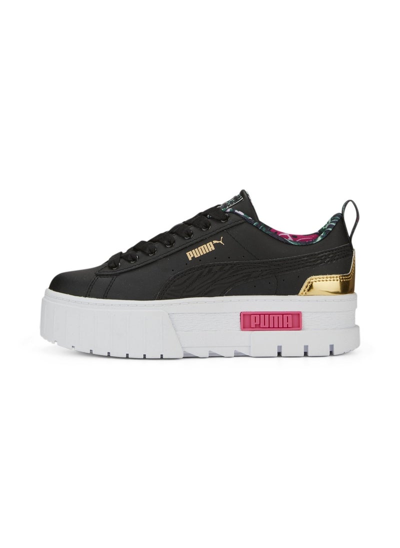 Mayze Vacay Queen Youth Girls Black Platform Sneakers