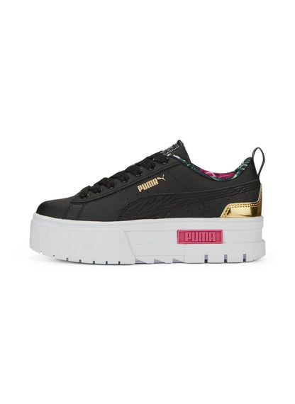 Mayze Vacay Queen Youth Girls Black Platform Sneakers