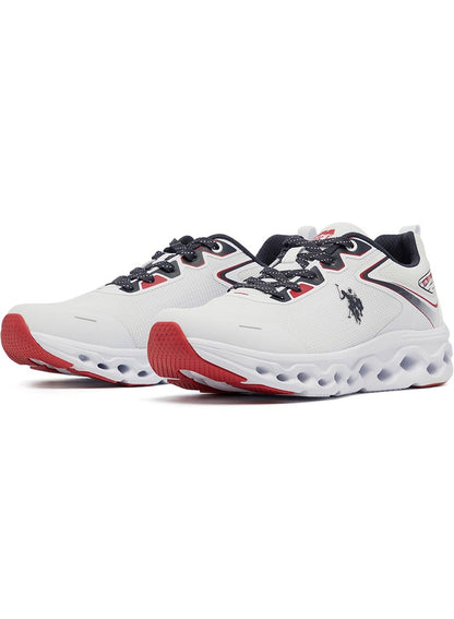 Men's White Low-Top Sneakers - Lightweight Lace-Up Design, Comfortable for Everyday Outfits