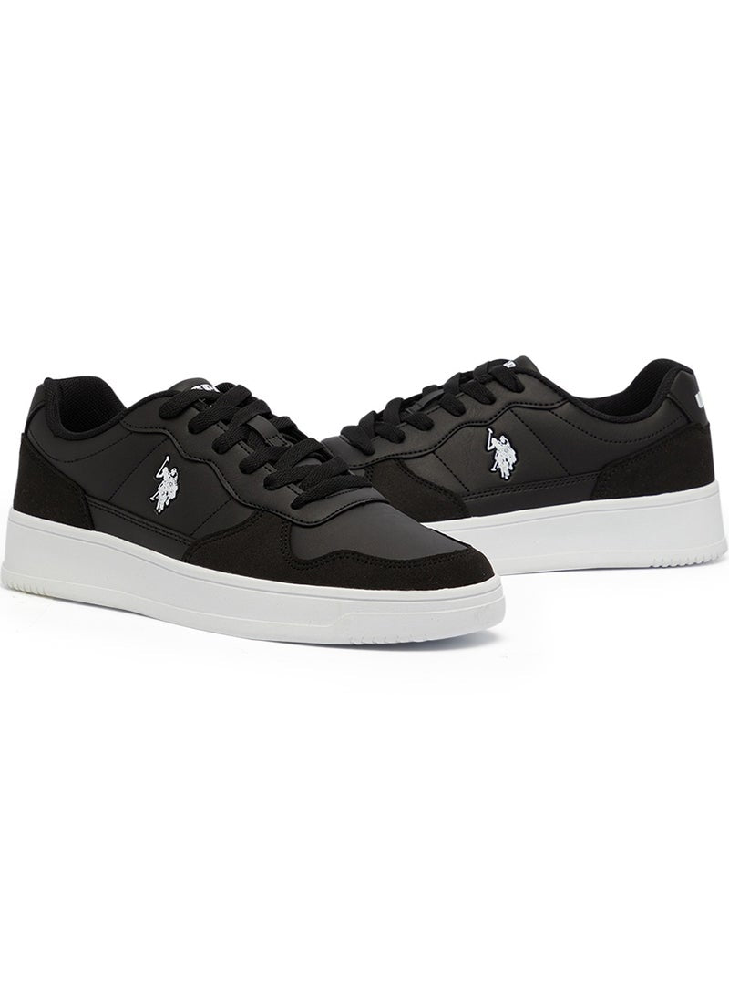 Women's Black Low-Top Sneakers - High-Quality Sole for Everyday Look