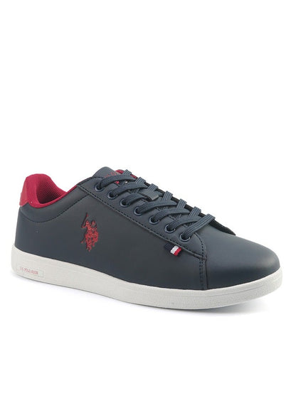 Women's Navy Sneakers with Red Contrast – Bold Lace-Up Style for Striking Everyday Look