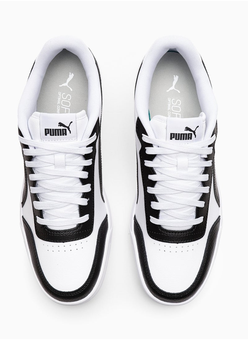 Caracal Unisex White Black Trainers