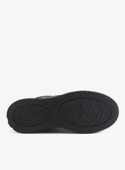 Men's Black Low-Top Sneakers - Modern Solid Design Shoes, Durable and Stylish Casual Footwear