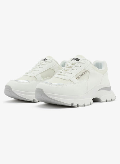 Women's White Low-Top Sneakers - Lightweight Shoes & Trendy Design Shoes for Everyday Wear