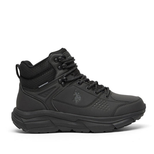 Women's Black High-Top Waterproof Sneakers with Lace-Up Design – Durable and Stylish for All-Day Comfort