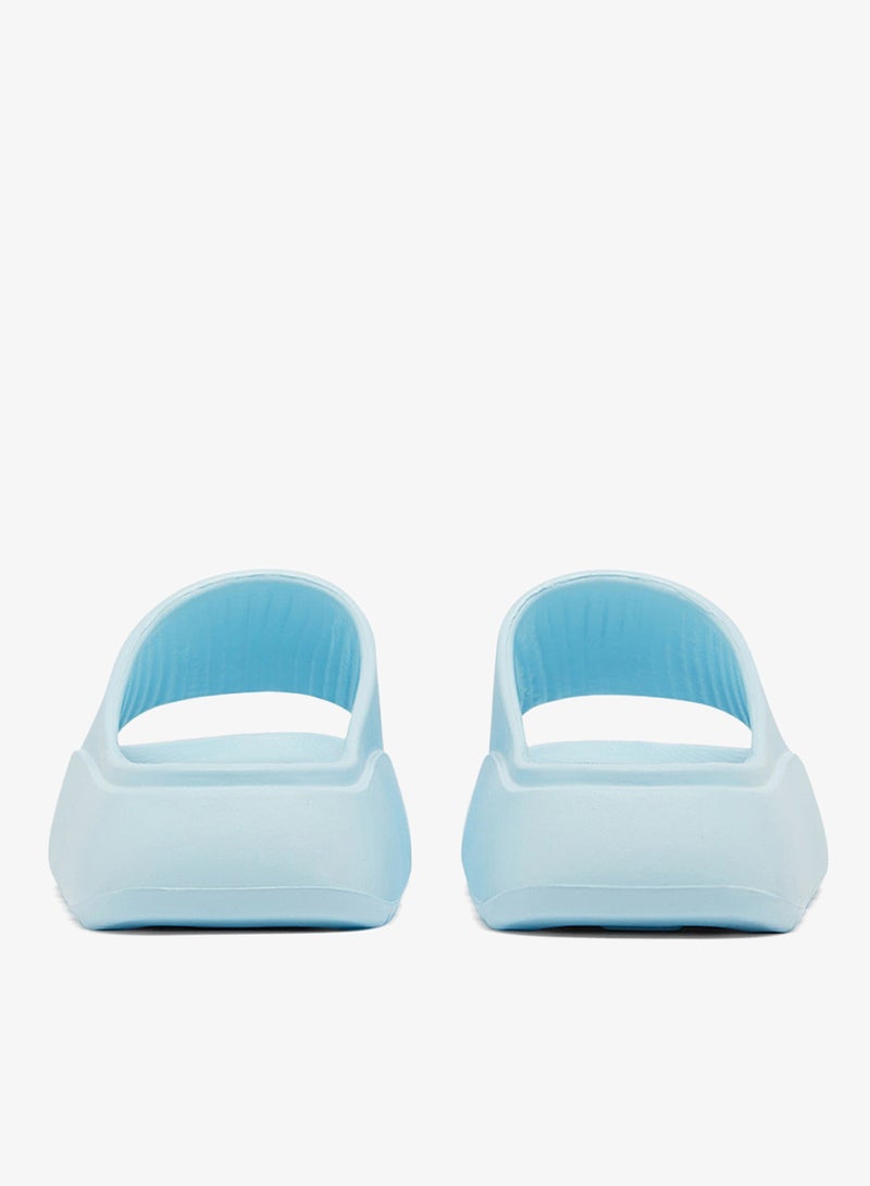 Women's Light Blue Slides - High-Quality Sole Lightweight Shoes & Trendy Design
