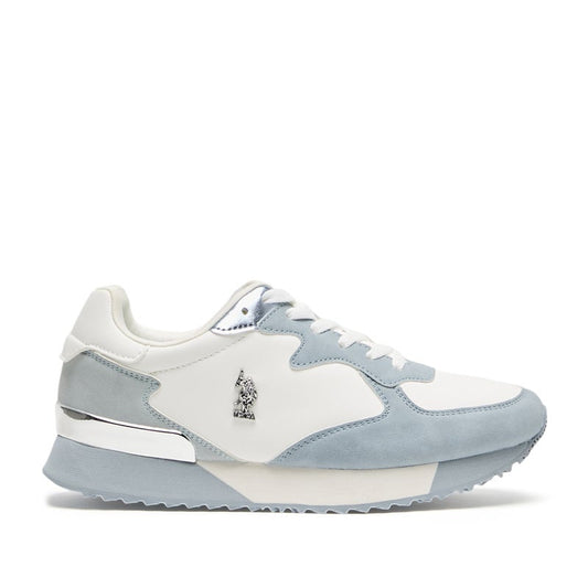 Women's Retro-Style Sneakers - Lightweight with Silver Accents, Casual Lace-Up Shoes for a Sporty Look