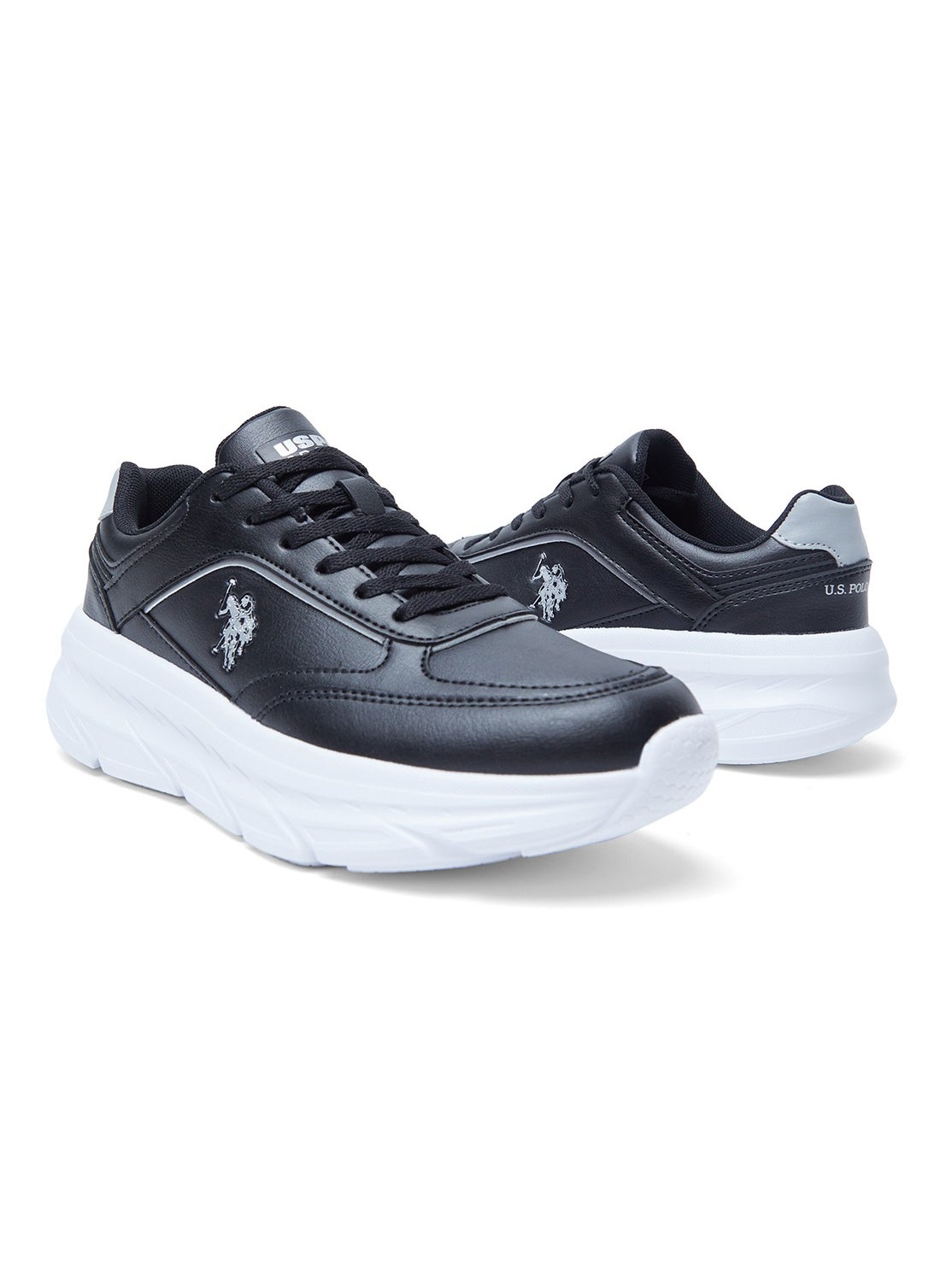 Women's Black Low-Top Sneakers - Lightweight Lace-Up Design