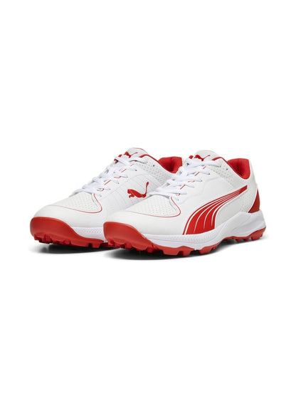 24 FH Rubber Unisex White Cricket Shoes