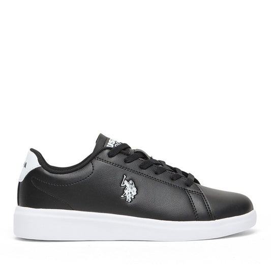 Women's Black Low-Top Sneakers - Lightweight Lace-Up Design, Comfortable Casual Shoes for Everyday Wear