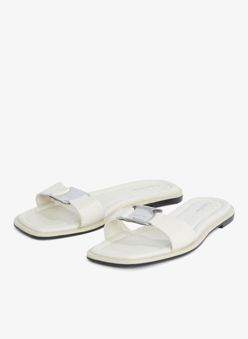 LEATHER SANDALS WITH LOGO HARDWARE