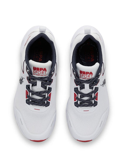Men's White Low-Top Sneakers - Lightweight Lace-Up Design, Comfortable for Everyday Outfits