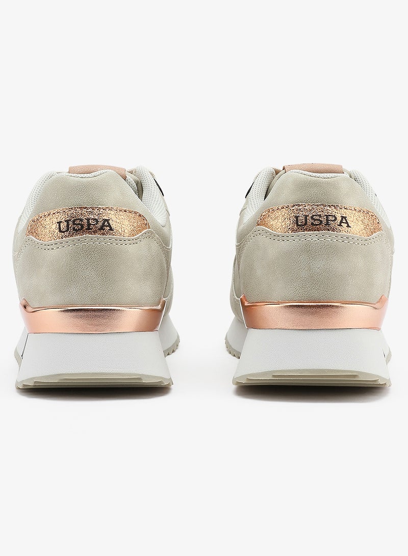 Women's Beige Lightweight Shoes Sneakers - Comfortable Casual for Everyday Wear
