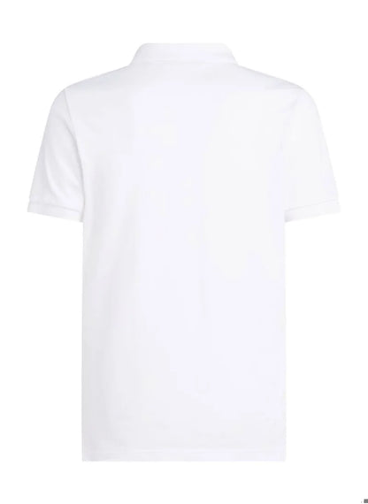 Men's Slim Cotton Stretch Polo Shirt -  cotton stretch piqué, White