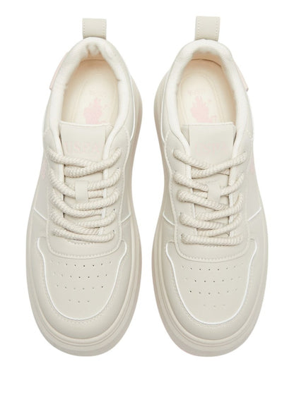 Women's Off White Sneakers - Bold Rugged Style with Durable Sole for Outdoor Wear