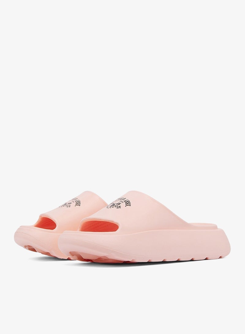 Women's Pink Slides - High-Quality Sole Lightweight Shoes & Trendy Design