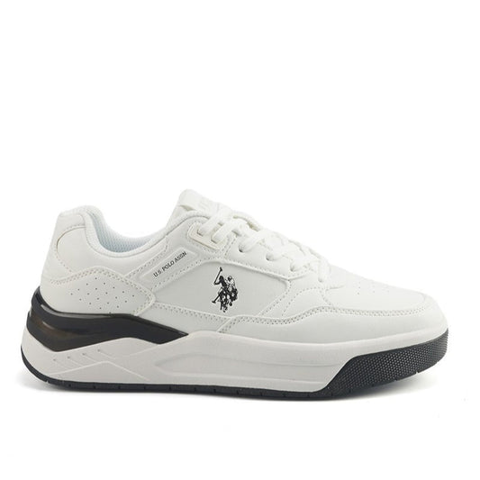 Men's White Low-Top Sneakers - Stylish Contrast Design for Sporty Everyday Looks