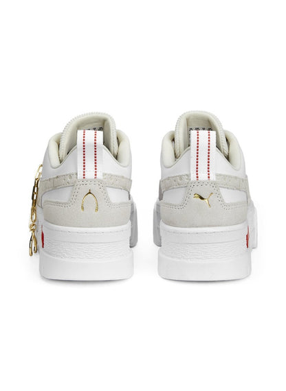 Mayze Lucky Charm Womens White Platform Sneakers