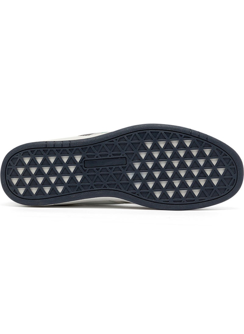 Men's White Low-Top Sneakers - Lightweight Lace-Up Design, Comfortable for Everyday Outfits