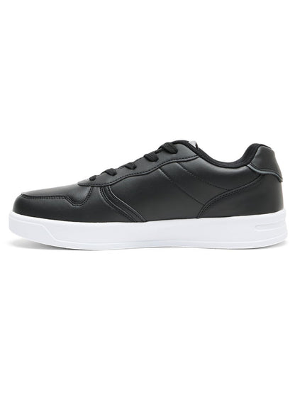 Men's Black Low-Top Sneakers - Lightweight With White Sole , Comfortable Casual Shoes