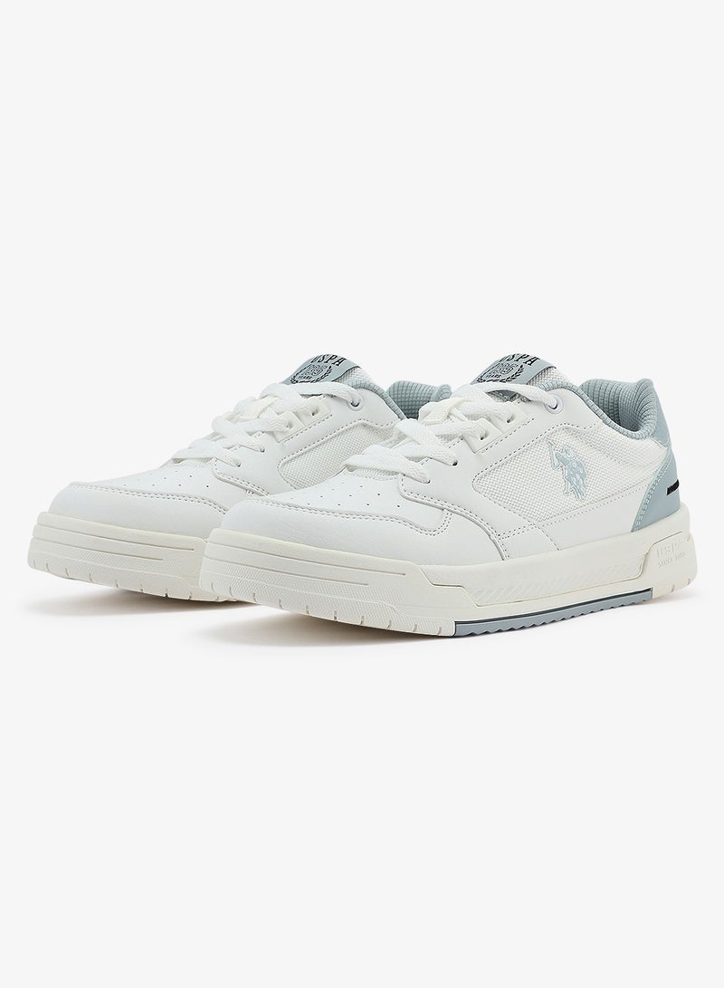 Women's White Sneakers - Bold Rugged Style with Durable Sole for Outdoor Wear Shoes