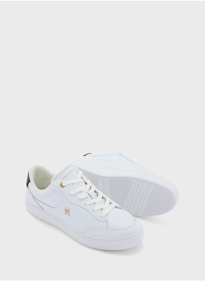 Logo Detail Lace Up Low Top Sneakers