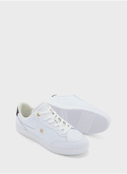 Logo Detail Lace Up Low Top Sneakers