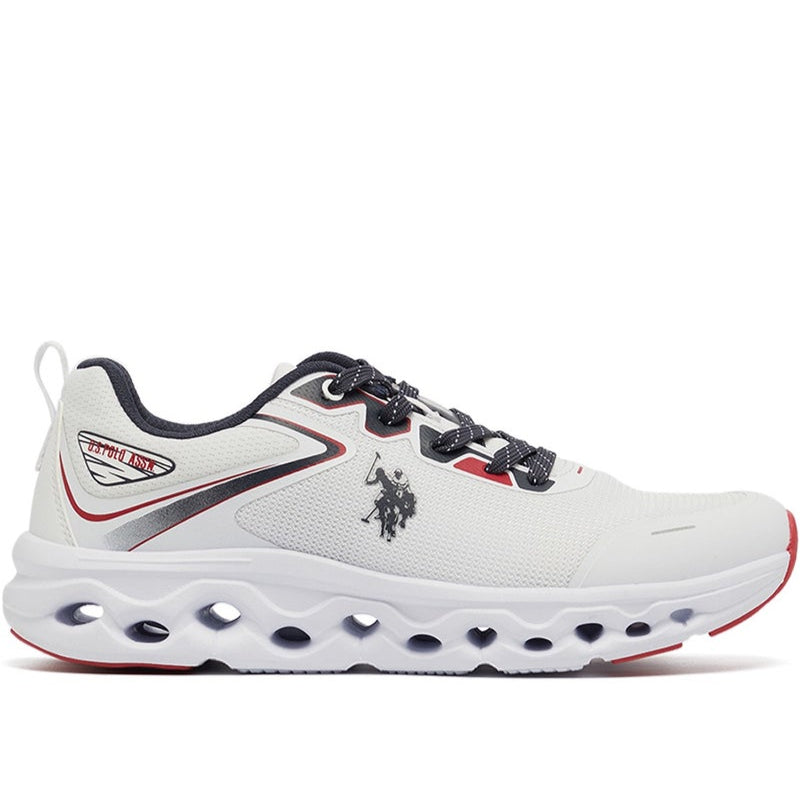 Men's White Low-Top Sneakers - Lightweight Lace-Up Design, Comfortable for Everyday Outfits