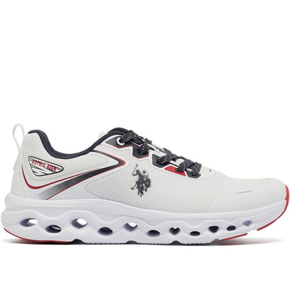 Men's White Low-Top Sneakers - Lightweight Lace-Up Design, Comfortable for Everyday Outfits