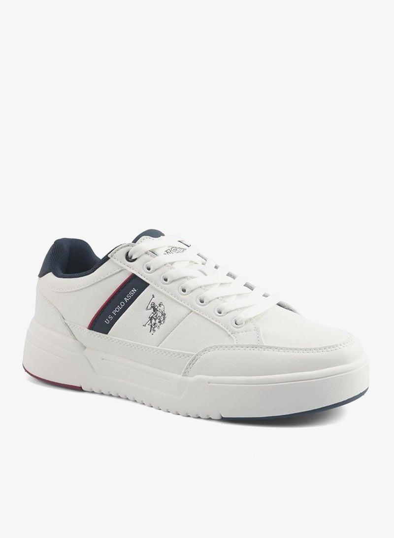 Men's White Classic Low-Top Sneakers,Lightweight Shoes Casual for Everyday Style