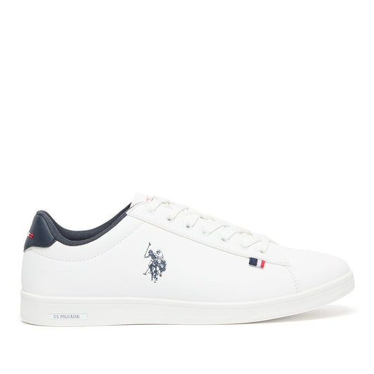Men's White Low-Top Sneakers - Lightweight Lace-Up Style, Comfortable Casual Footwear