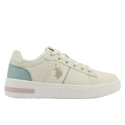 Women's Beige Low-Top Sneakers - Lightweight Modern Design Shoes for All-Day Comfort
