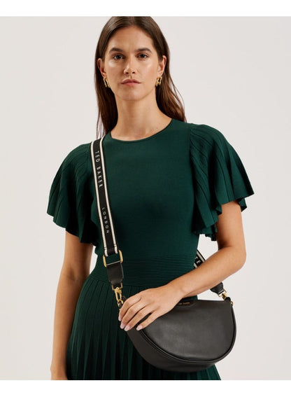 WEBBING LEATHER HALF MOON CROS