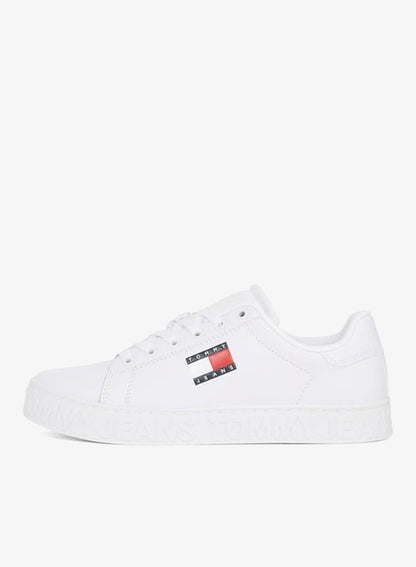 Logo Embossed Contrast Sneakers