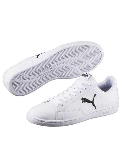 Smash Cat Unisex White Leather Trainers