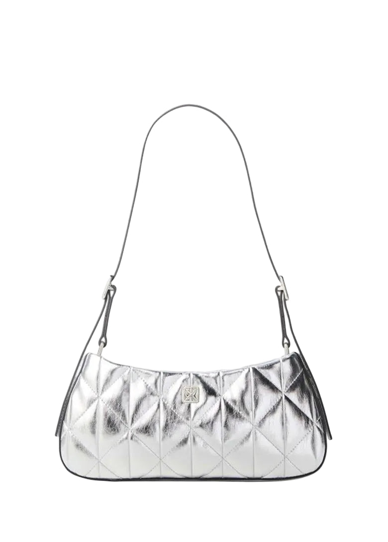 Quilted Metallic Shoulder Bag