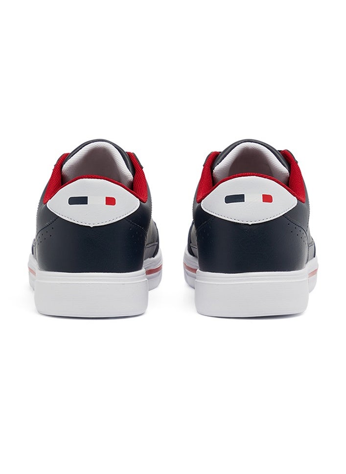Men's Navy Low-Top Sneakers - Lightweight Lace-Up Design, Comfortable for Everyday Outfits