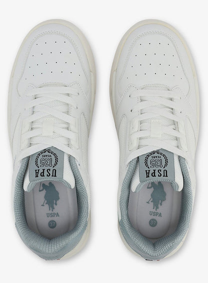 Women's White Sneakers - Bold Rugged Style with Durable Sole for Outdoor Wear Shoes
