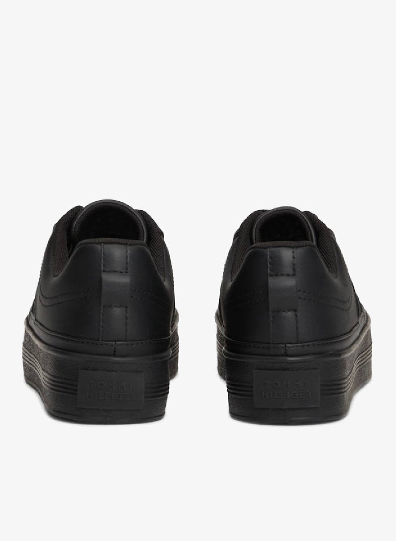 Leather Flatform Sneakers