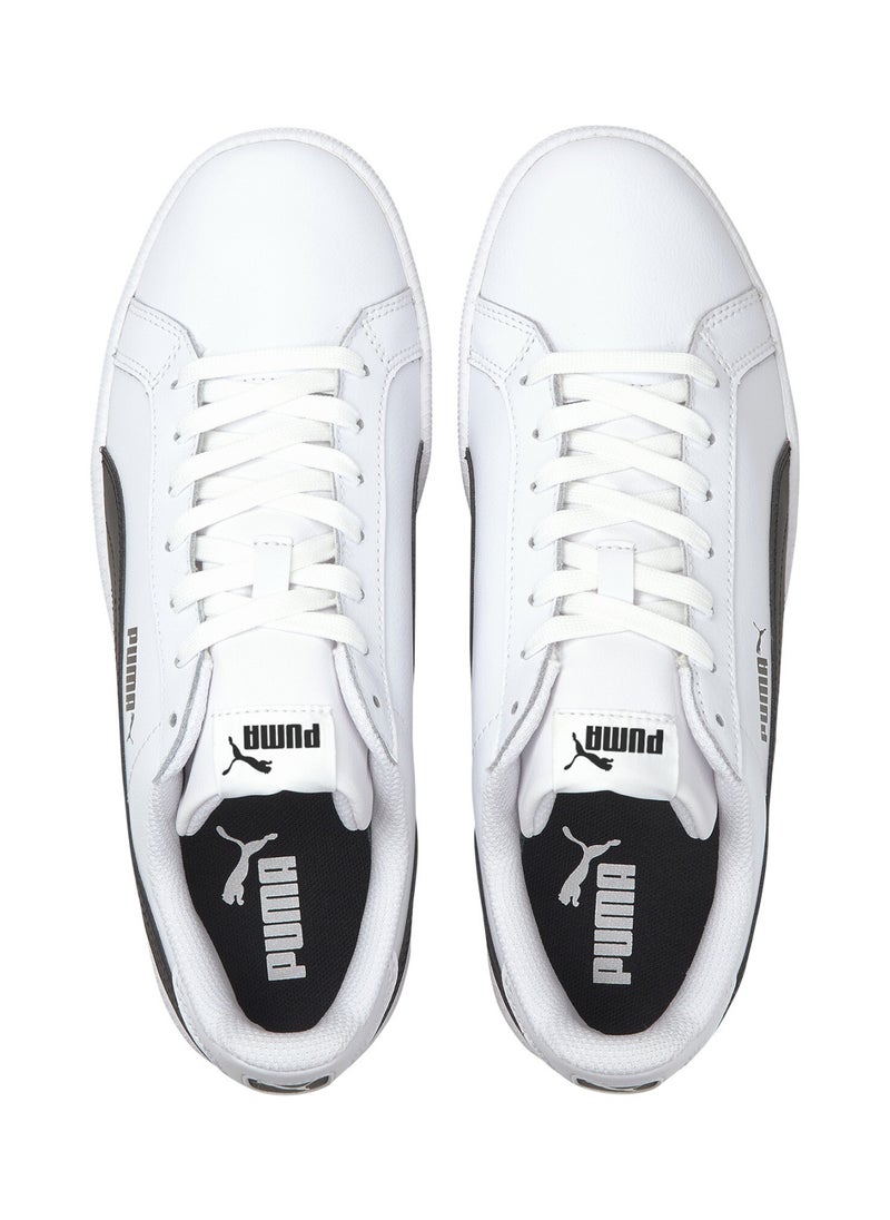 Smash Unisex White Leather Trainers